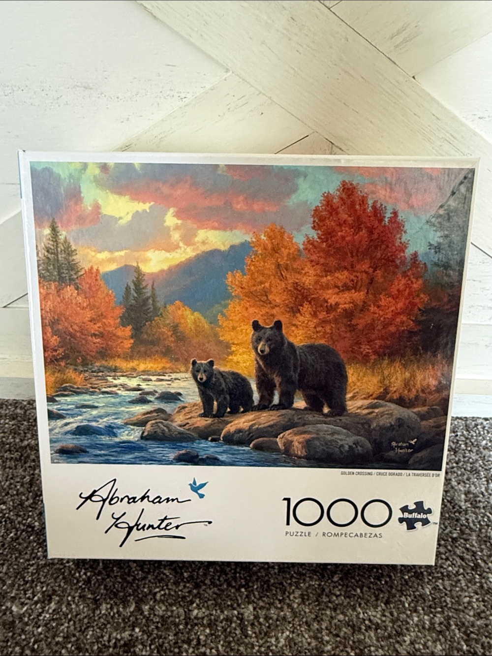 Abraham Hunter Autumn Bears 1000-Piece Puzzle - Golden Crossing